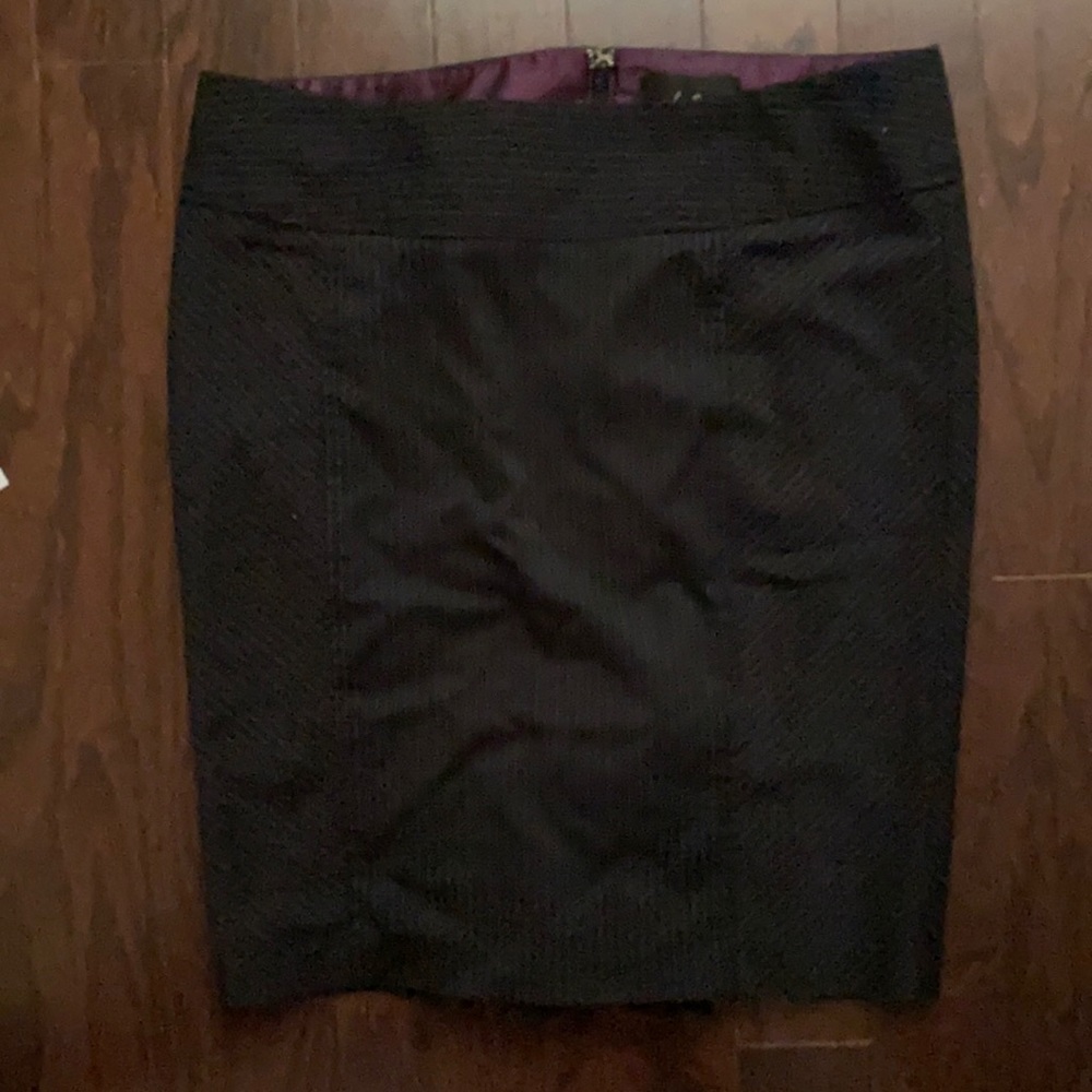 Pinstripe ruffle skirt